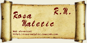 Rosa Maletić vizit kartica